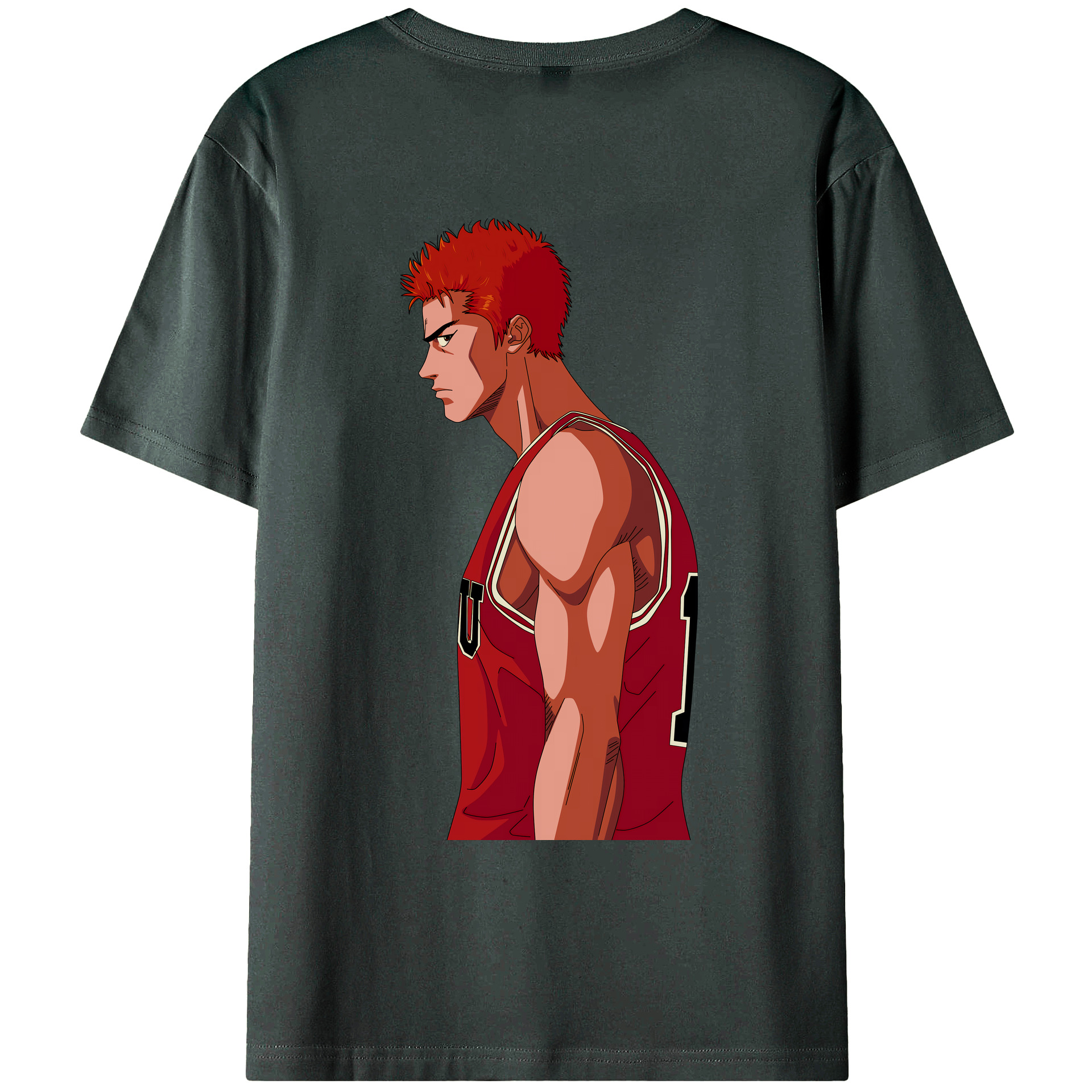 （画像用） SLAM DUNK／スラムダンク 綿100％ メンズ半袖Tシャツ（バックプリント） 通気性
